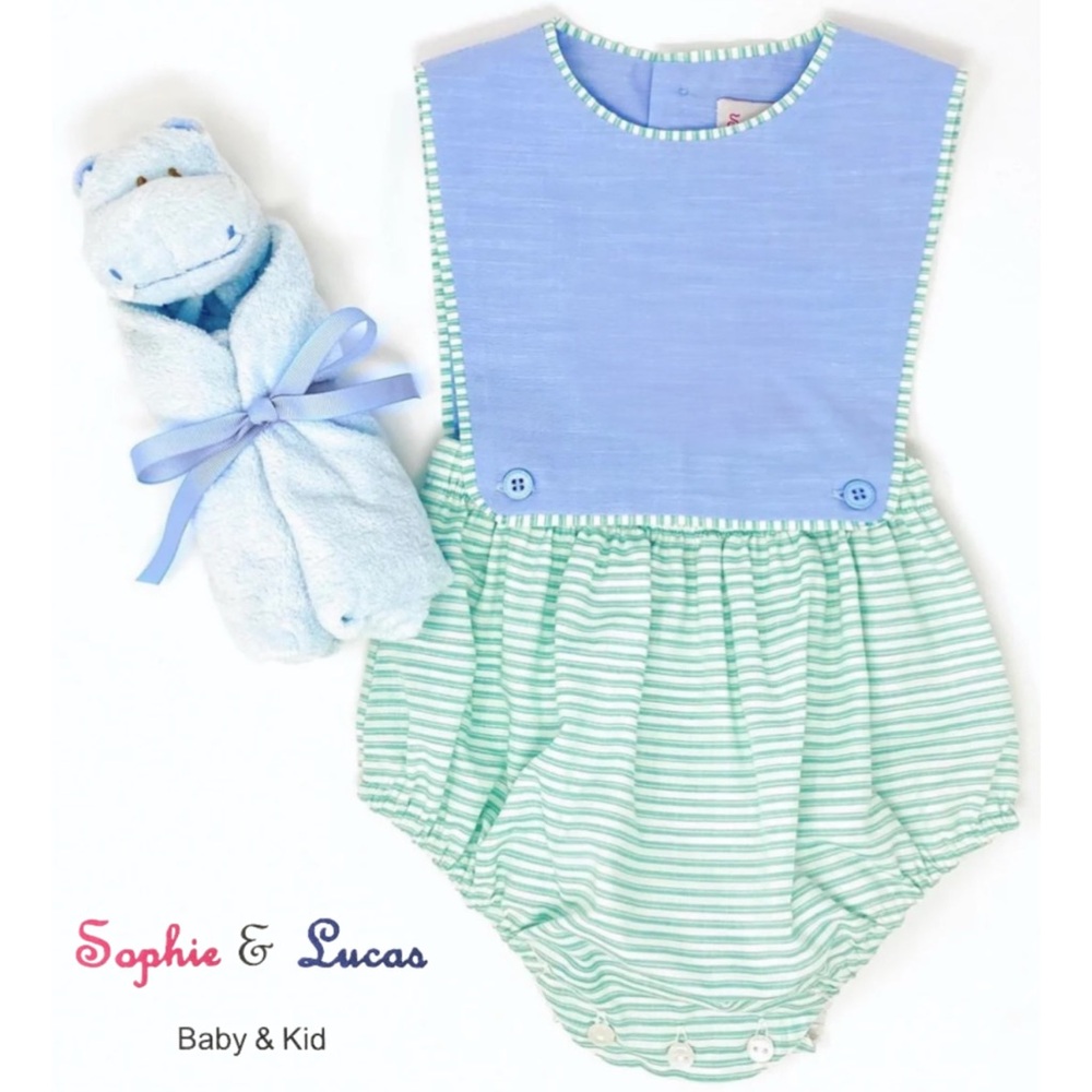 Sophie & Lucas Baby Boys Classic Overall Bubble